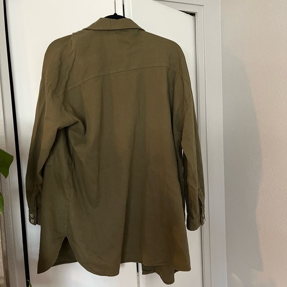 Zara Army Green Button Down - Picture 4 of 4